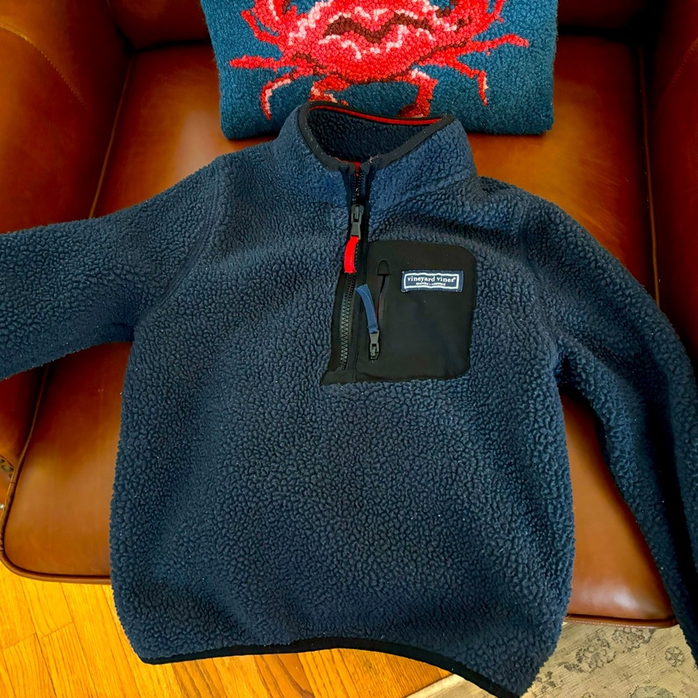 Vineyard Vines Sherpa Jacket•Navy•Boys Size:6